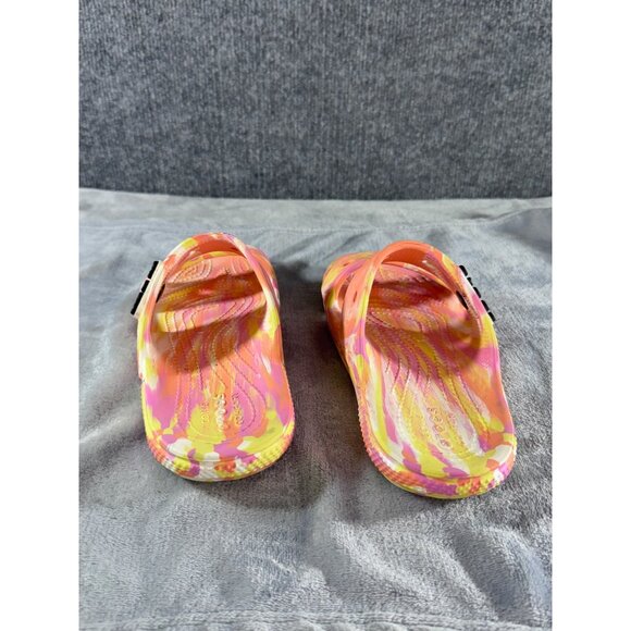 Crocs womens 6 sandels pink -yellow-orange open toe - Picture 8 of 16